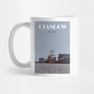 Glasgow Travel Poster Print Tall Ship River Clyde Mug